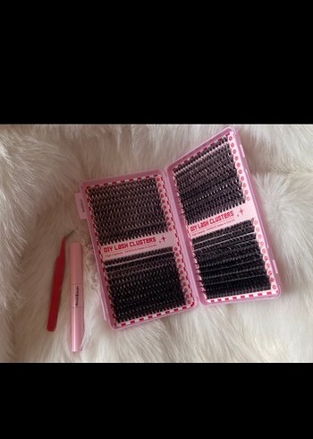 Pembe Işıltılı Takma Kirpik Seti - Görsel 2