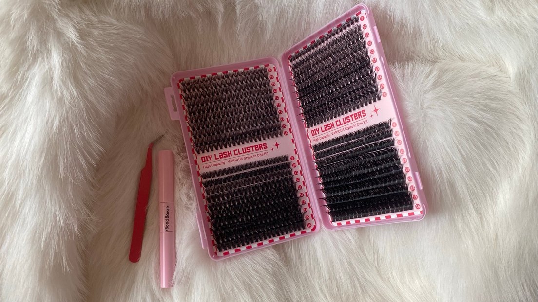 Koyu Renkli DIY Kirpik Kümeleri - Pembe Kutuda - Görsel 2