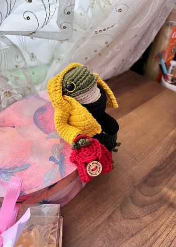 Rengarenk Örgü Kurbağa Bebek - Görsel 3