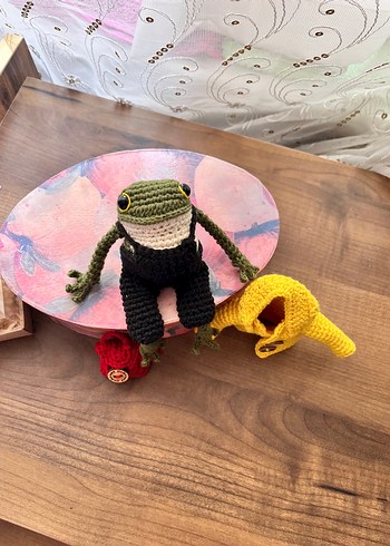 Rengarenk Örgü Kurbağa Bebek - Görsel 4