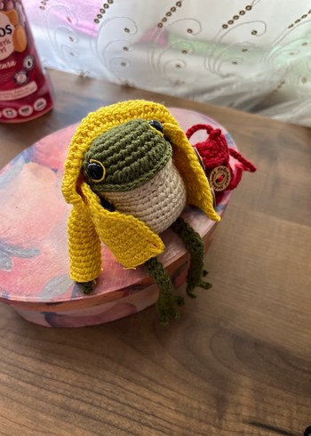 Rengarenk Örgü Kurbağa Bebek - Görsel 6