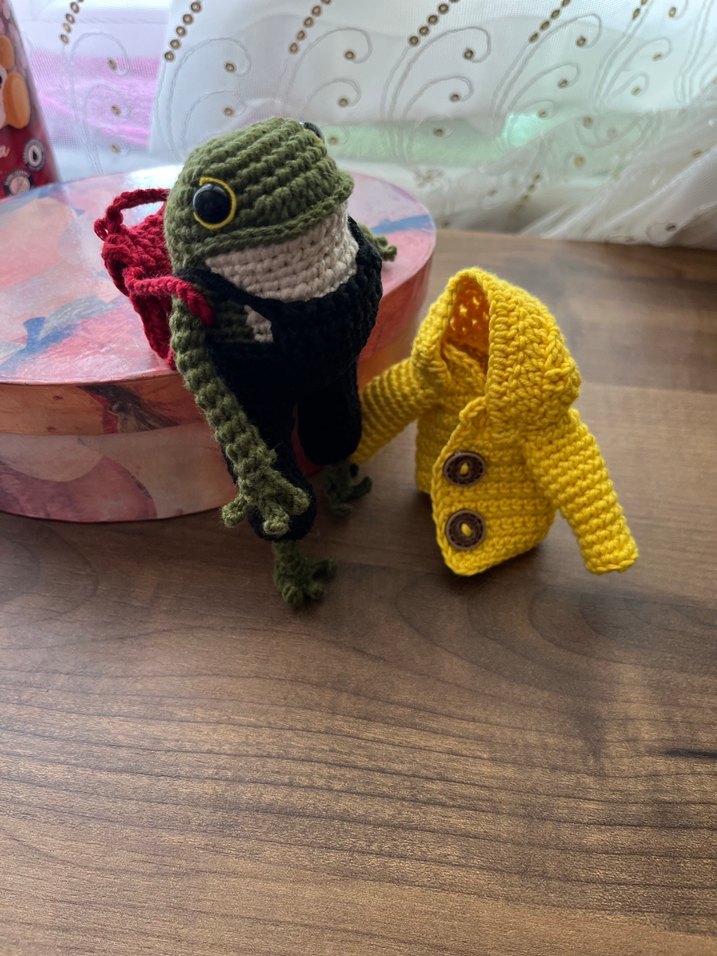 Rengarenk Örgü Kurbağa Bebek - Görsel 5