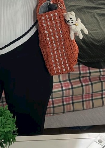 Dantel Detaylı Örgü Kadın Çanta - Görsel 2