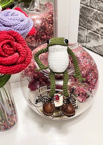 Renkli Örgü kurbağa Oyuncak - Görsel 4