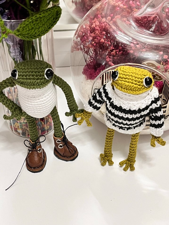 Renkli Örgü kurbağa Oyuncak - Görsel 5