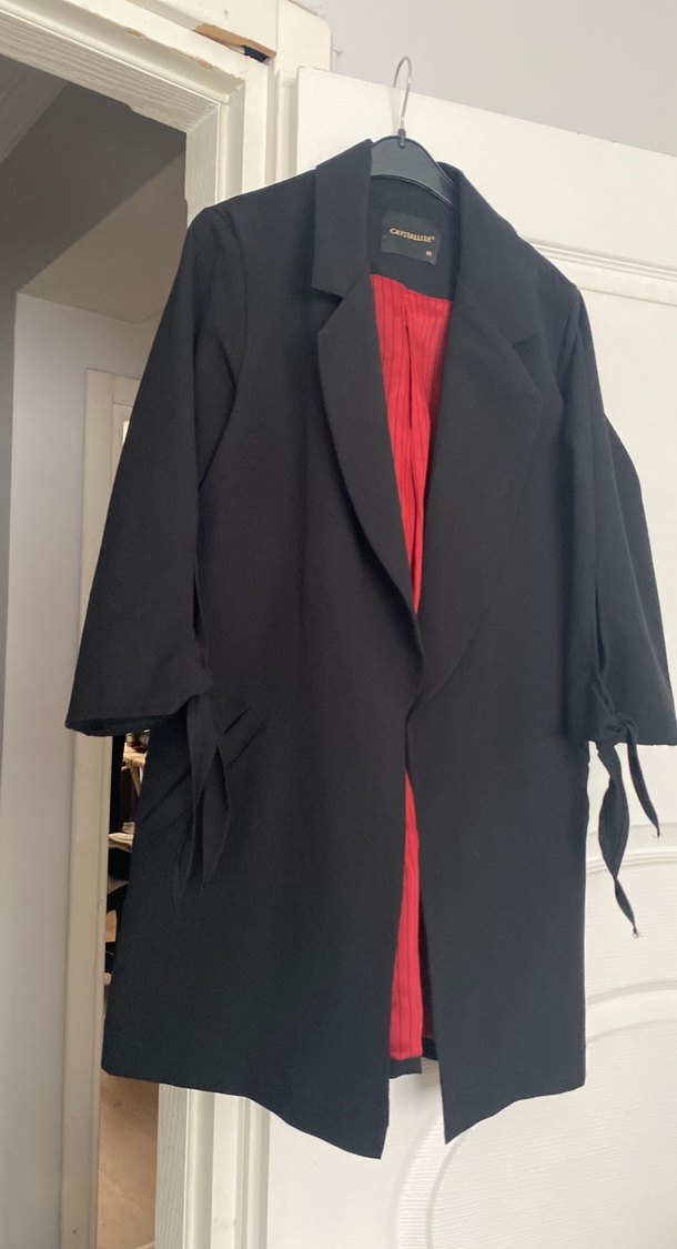 Siyah, Midi Boy,  ceket - Görsel 2