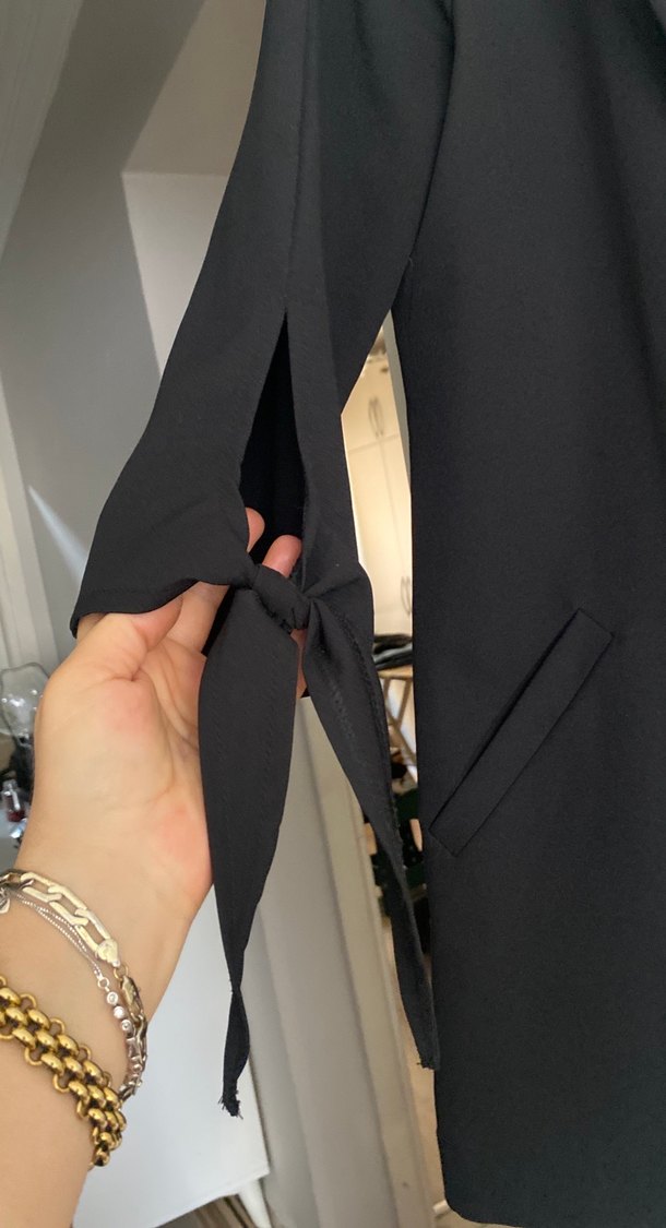 Siyah, Midi Boy,  ceket - Görsel 3