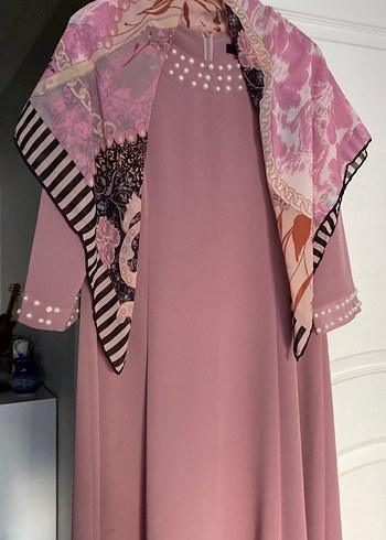 Pembe Uzun Bohem Salaş Elbise - Görsel 2