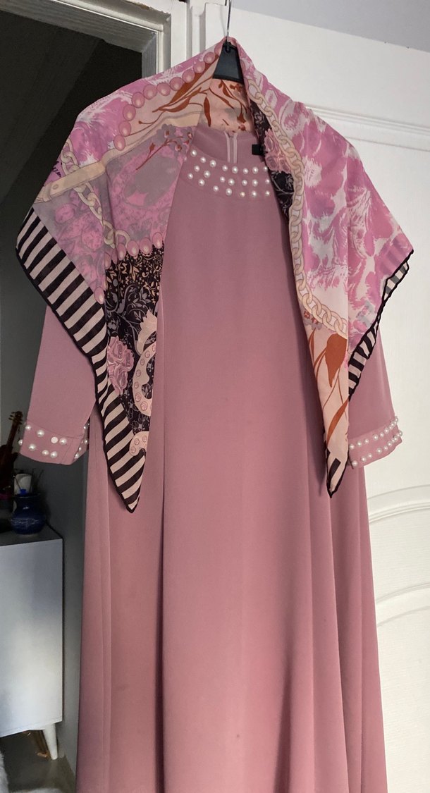 Pembe Uzun Bohem Salaş Elbise - Görsel 2