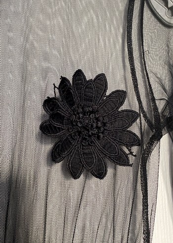 Uzun Siyah Gotik Kadın Elbise - Görsel 6