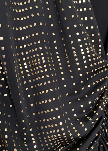 Altın Desenli Drapeli Uzun Kollu Hamile Ceketi - Görsel 5