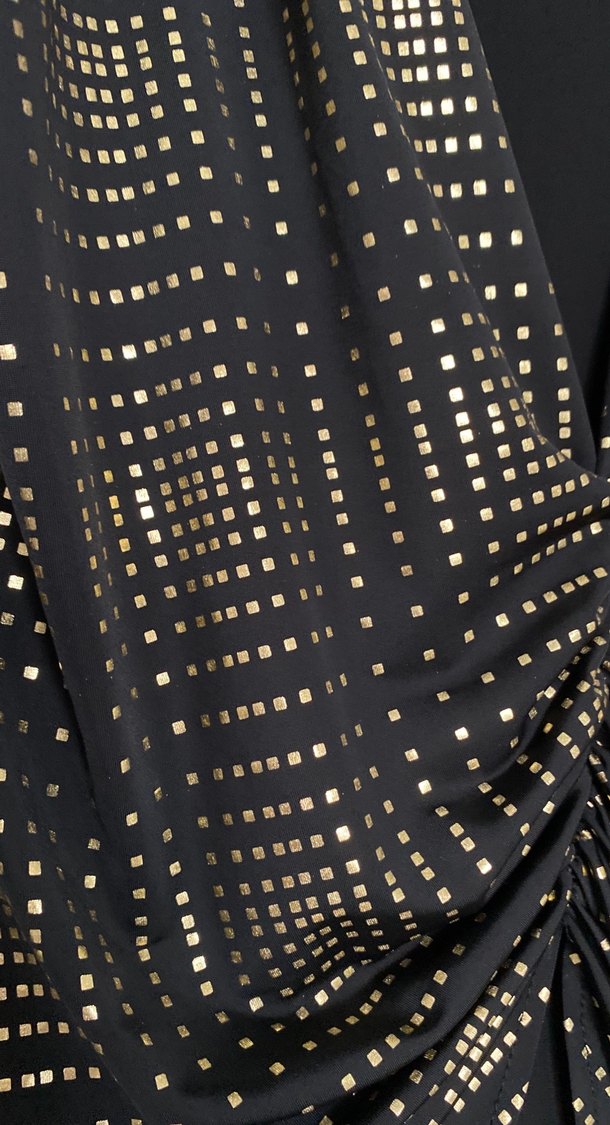 Altın Desenli Drapeli Uzun Kollu Hamile Ceketi - Görsel 5