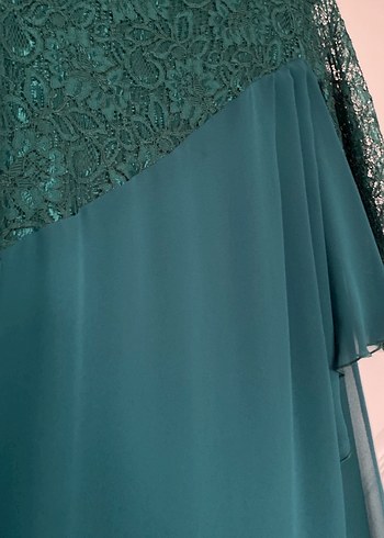 Uzun Kollu Bohem Hamile Abiye Elbise - Görsel 4