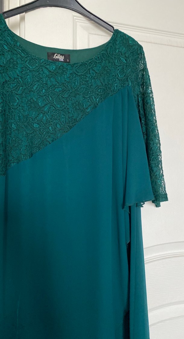 Uzun Kollu Bohem Hamile Abiye Elbise - Görsel 2