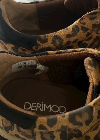 Kahverengi Leopar Desenli Süet Platform Spor Ayakkabı - Görsel 5