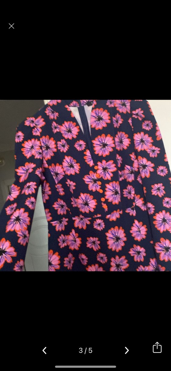 Pembe Çiçek Desenli Midi Elbise - Görsel 5