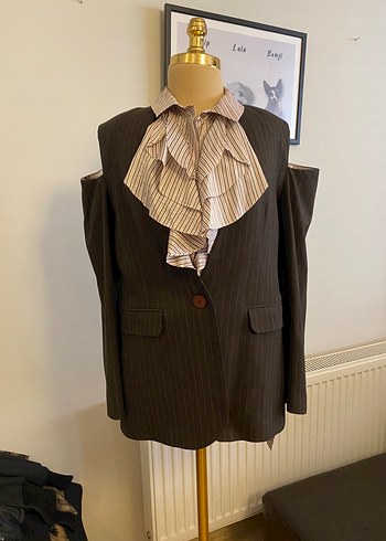 Zara Siklik Ve Rahatlik Siyah Cizgili Oversize Blazer