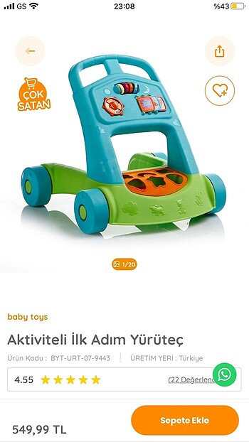Beden İlk adım yürüteç