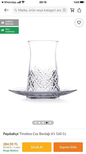Paşabahçe Timeless Çay Bardağı 6 lı