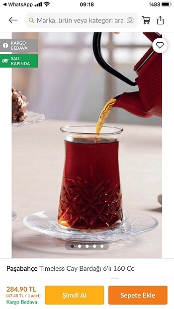 Paşabahçe Paşabahçe Timeless Çay Bardağı 6 lı