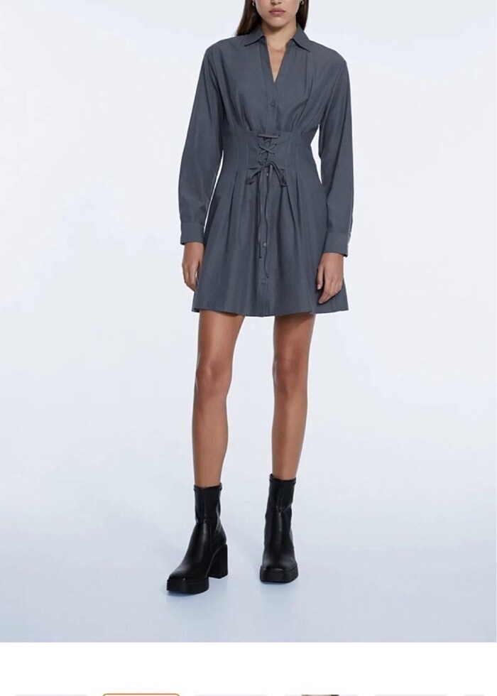 Gömlek elbise - Görsel 2