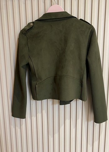 Kadın Haki Süet Ceket - Görsel 3