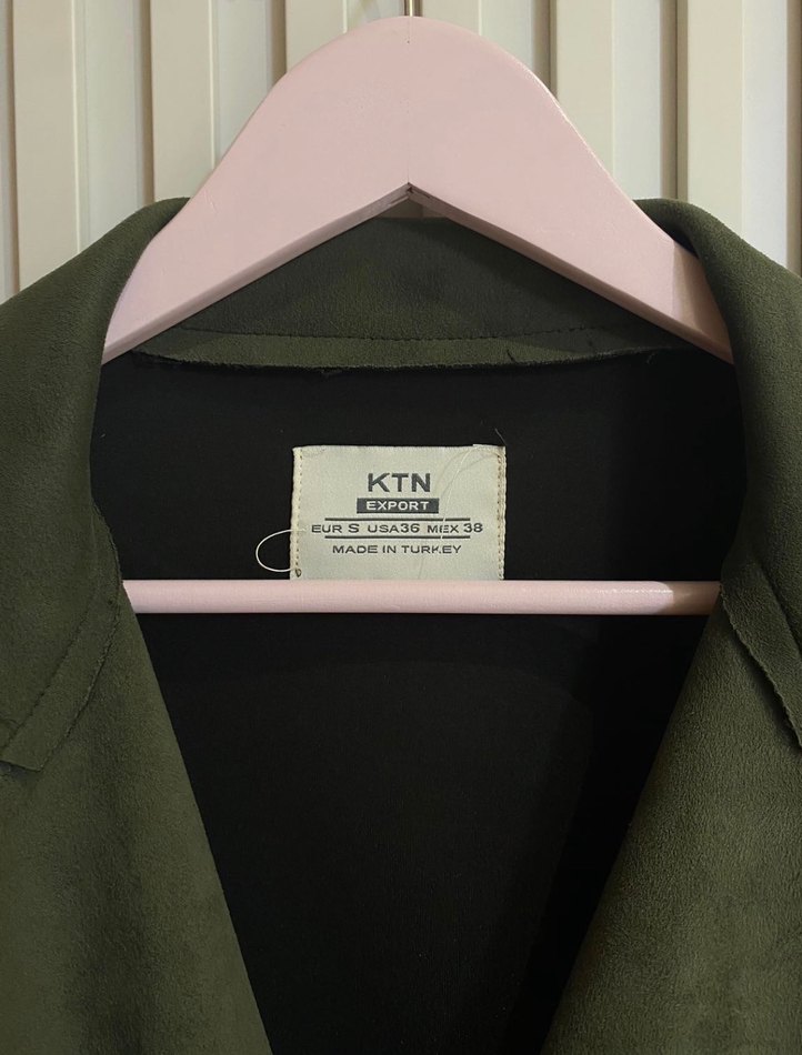 Kadın Haki Süet Ceket - Görsel 2