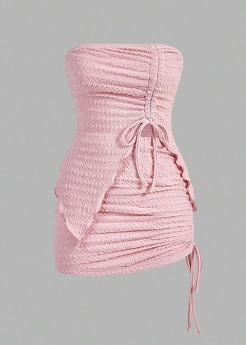 Pembe Straplez Mini takım