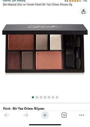 Beden Sleek makeup Eye & Cheek Palette A Midsummer?s Dream göz yüz far