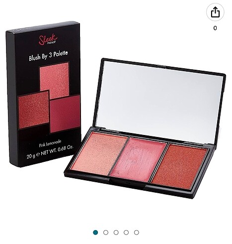 Beden Renk Sleek makeup Blush By 3 Pink lemonade Palette 369 allık yüz ay