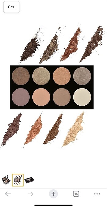 Pastel pastel nude basic nudes 01 nolu göz far paleti