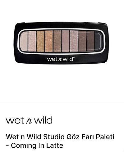 wet n wild studıo eyeshadow coming in latte göz far palet