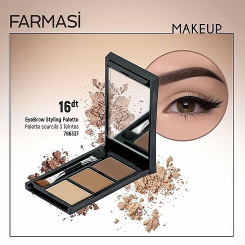  Beden FARMASI Eyebrow Styling Palette kaş farı