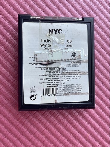  Beden N.Y.C. New York Color Individual Eyes Eyeshadow Palette, Green E