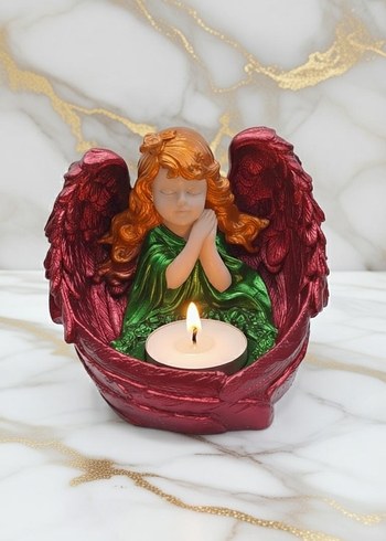 Melek Figürlü Mumluk - Görsel 2