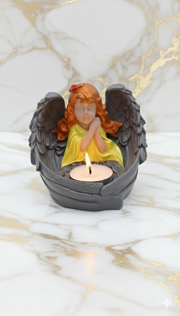 Melek Figürlü Mumluk - Görsel 3