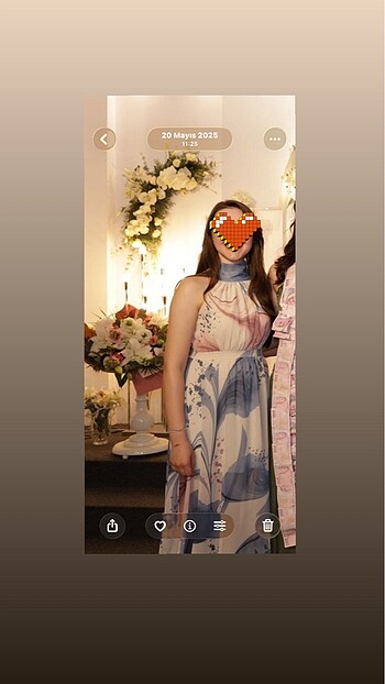 Çok renkli şifon elbise - Görsel 2