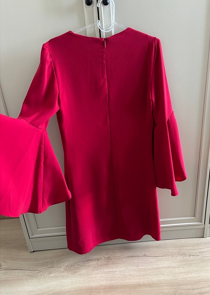 Mango kırmızı mini elbise - Görsel 3