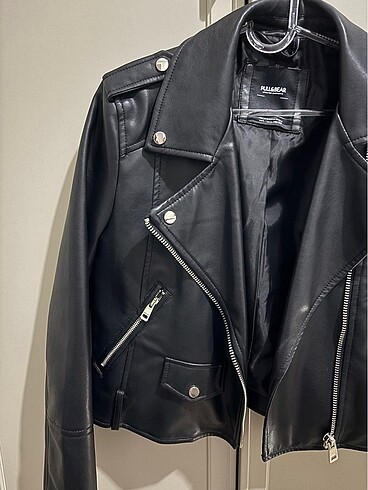 Pul&bear deri ceket - Görsel 3