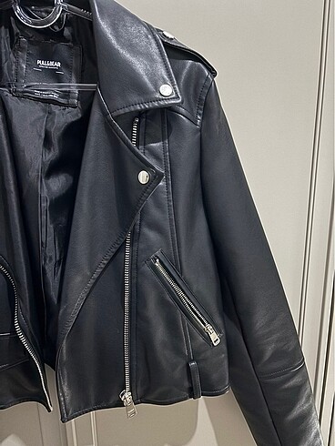 Pul&bear deri ceket - Görsel 2