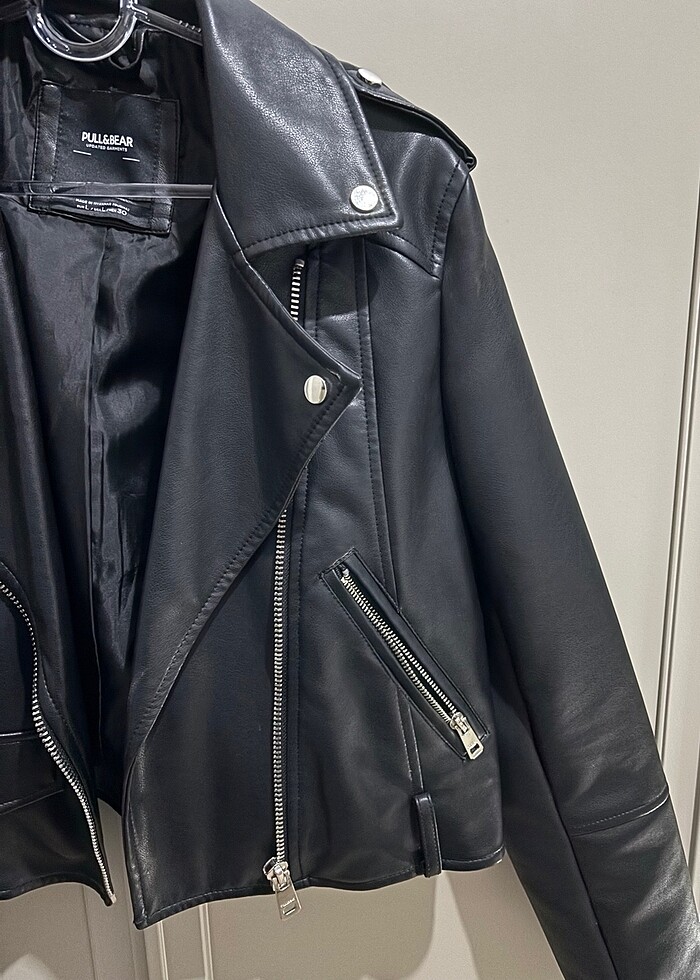 Pul&bear deri ceket - Görsel 2