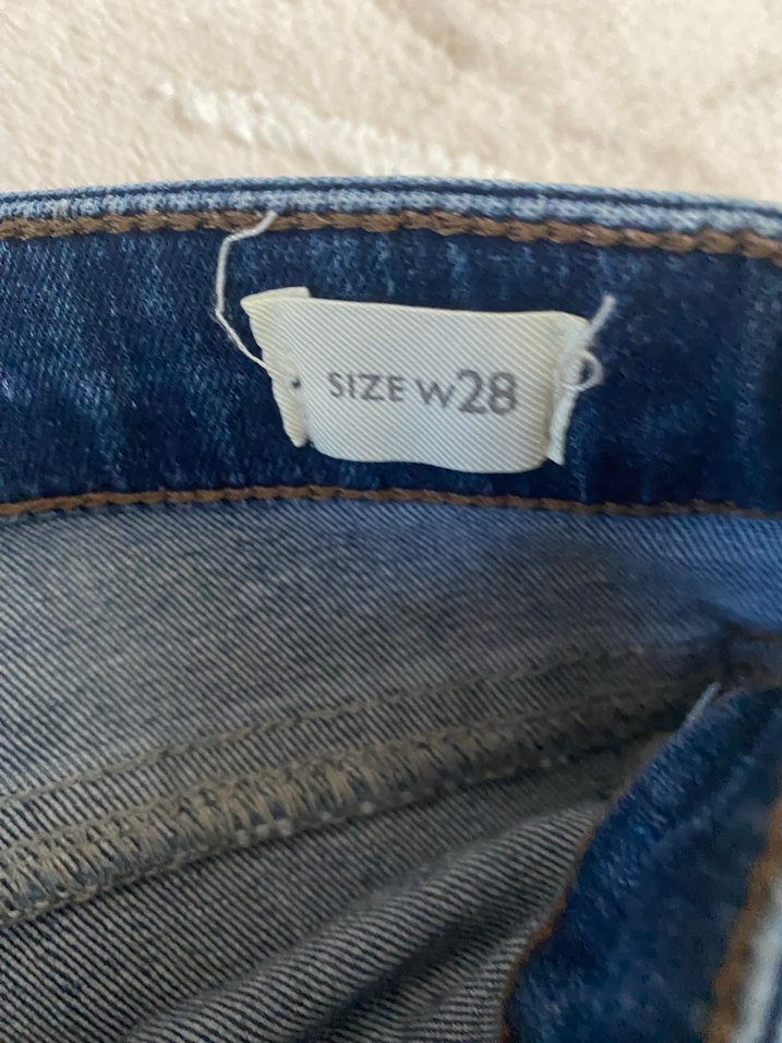 Kadın Mavi Midi Boy Rahat Kesim Kot Pantolon - Görsel 3