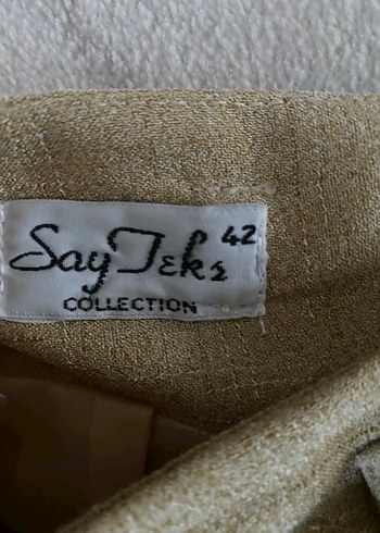 Bej Kadın Uzun Keten Etek - Görsel 2