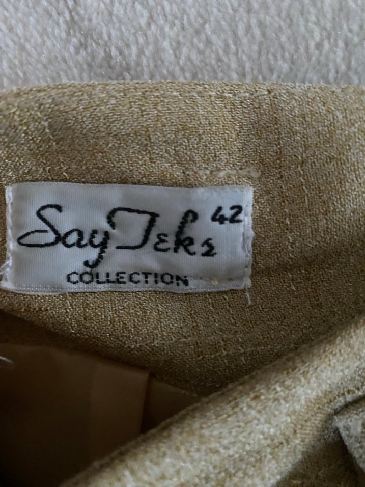 Bej Kadın Uzun Keten Etek - Görsel 2