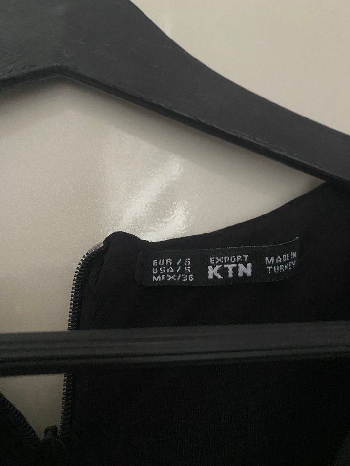 Siyah Drapeli V Yakalı Uzun Kollu Mini Elbise - Görsel 2