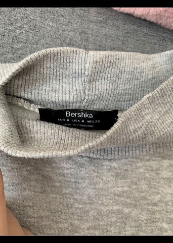 Gri Kadın Keten Sweatshirt - Görsel 2