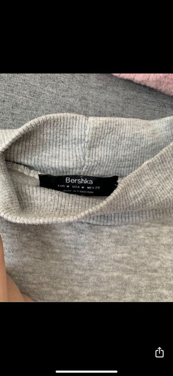 Gri Kadın Keten Sweatshirt - Görsel 2