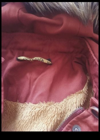 Kahverengi Uzun Kadın Mont Kürklü Kapüşonlu - Görsel 2