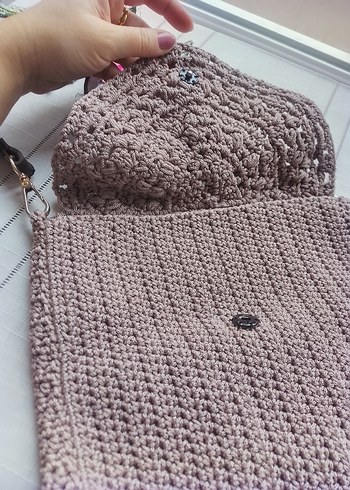 Püsküllü bohem çanta - Görsel 4