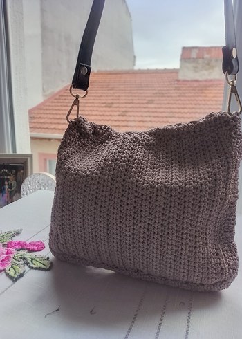 Püsküllü bohem çanta - Görsel 6